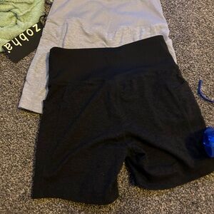 Zobha Black High-Waisted Shorts